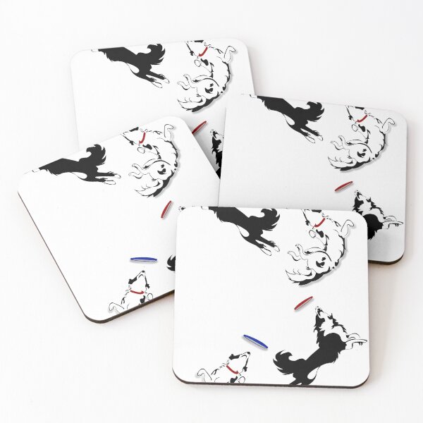 Item preview, Border Collies Jump for Frisbees designed and sold by ArastanArtistry.