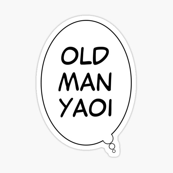 Item preview, old man yaoi manga thought bubble designed and sold by g0r0mi.