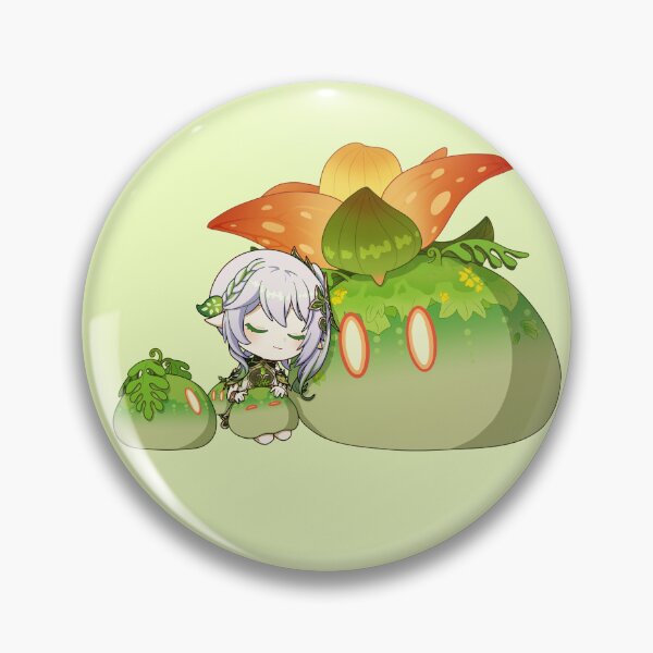 Item preview, Nahida chilling with dendro slimes designed and sold by papatsilog.