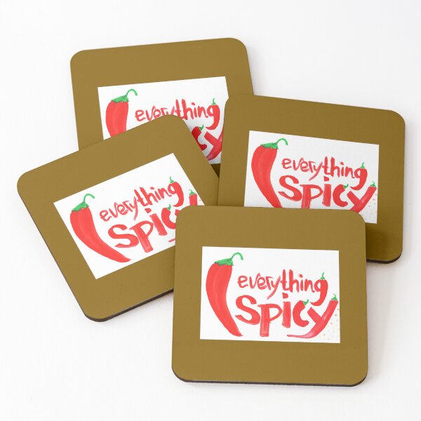Item preview, Everything spicy watercolor lettering  letering hot chili peppers  	 designed and sold by yjgiivkkihp20.