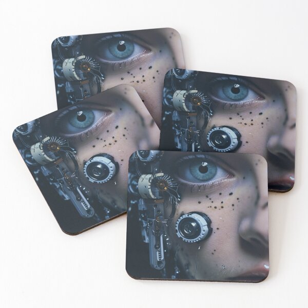 Item preview, Futuristic Vision: Human with Cybernetic Implants designed and sold by cyberartmaker.