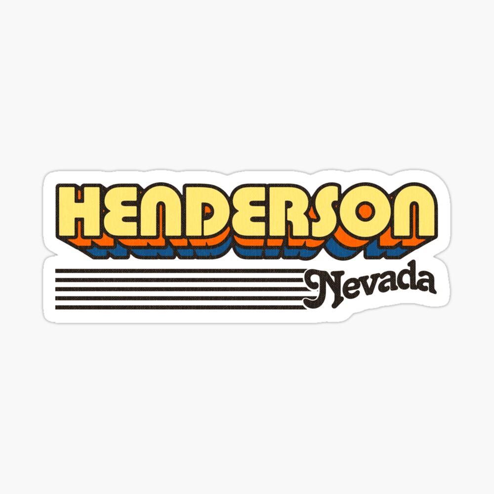 Henderson, Nevada | Retro Stripes Sticker