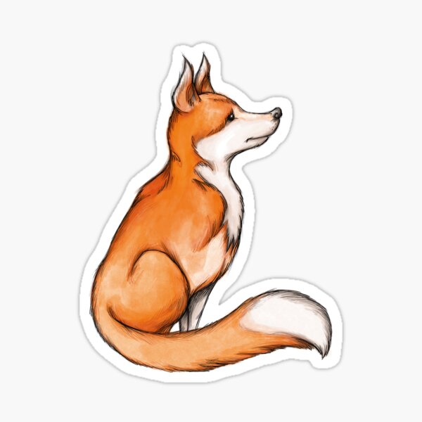 Sitzender Fuchs Sticker