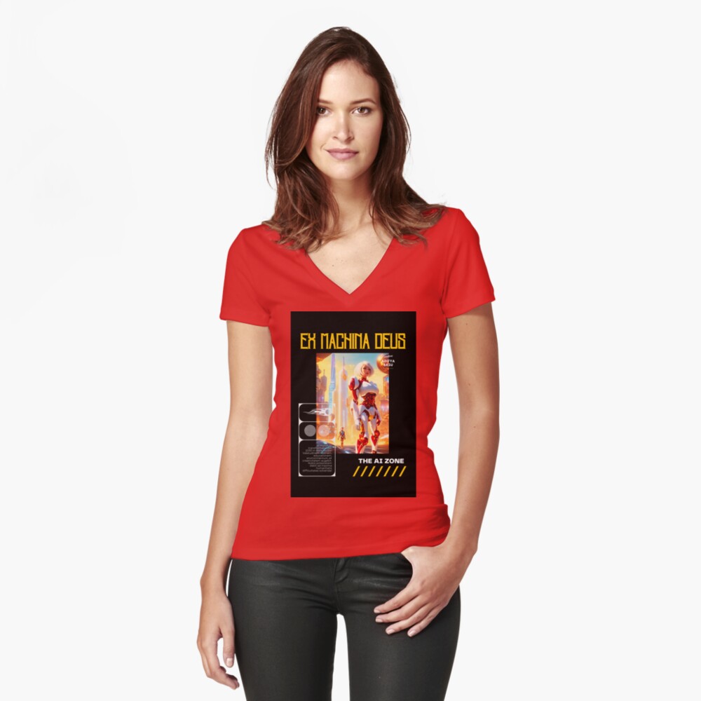 Item preview, Fitted V-Neck T-Shirt designed and sold by AdityaBasu.