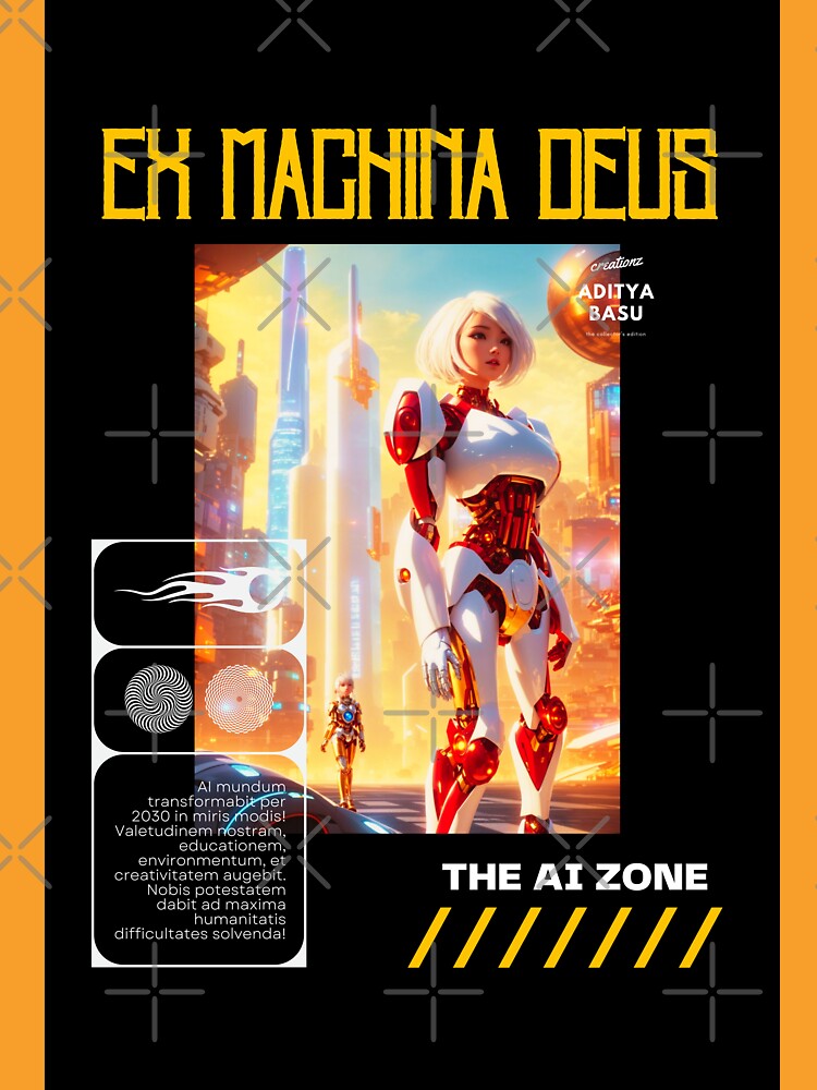 Thumbnail 7 of 7, Classic T-Shirt, Coloured - Ex Machina Deus - Sophia designed and sold by AdityaBasu.