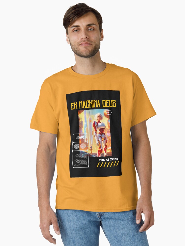 Thumbnail 1 of 7, Classic T-Shirt, Coloured - Ex Machina Deus - Sophia designed and sold by AdityaBasu.