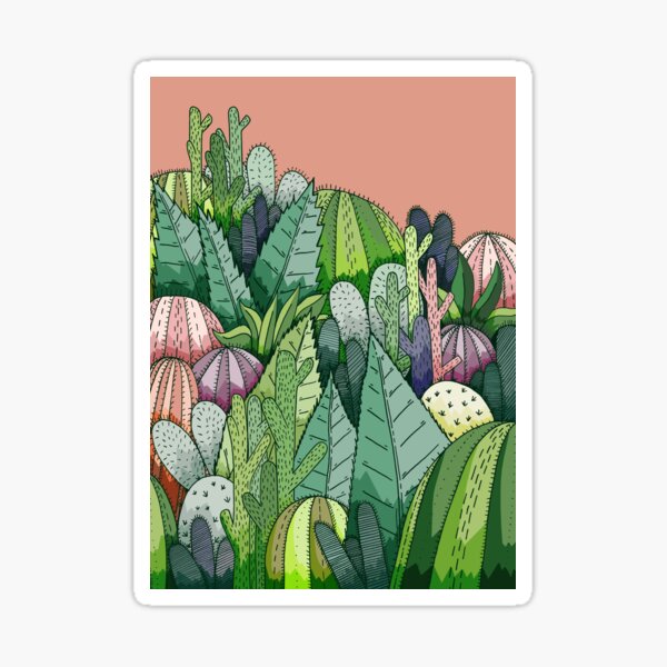 Cactus Garden Sticker