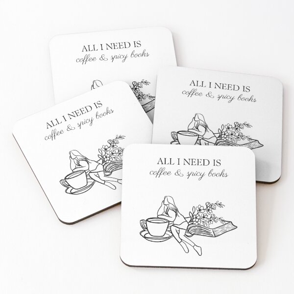 Item preview, All I need is coffee and spicy books designed and sold by The Little Wanderer.