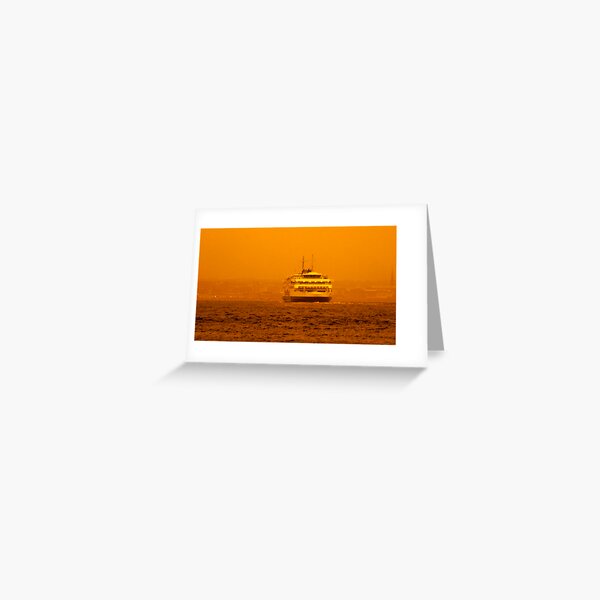 Ferry looking out from the North Sea. Greeting Card
