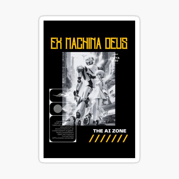 Film Noir - Ex Machina Deus - Robo Sticker