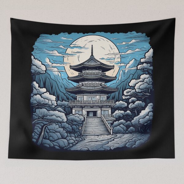 Item preview, Ancient Japanese Temple designed and sold by EdgarJake.