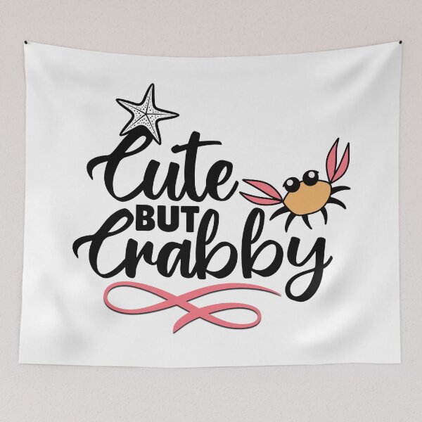Item preview, Cute but crabby - cartoon crab designed and sold by EvergreenWhimsy.