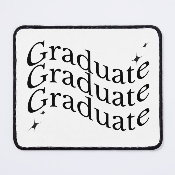 Item preview, Graduate in Wavy Black Text with Stars designed and sold by SMillustrations.