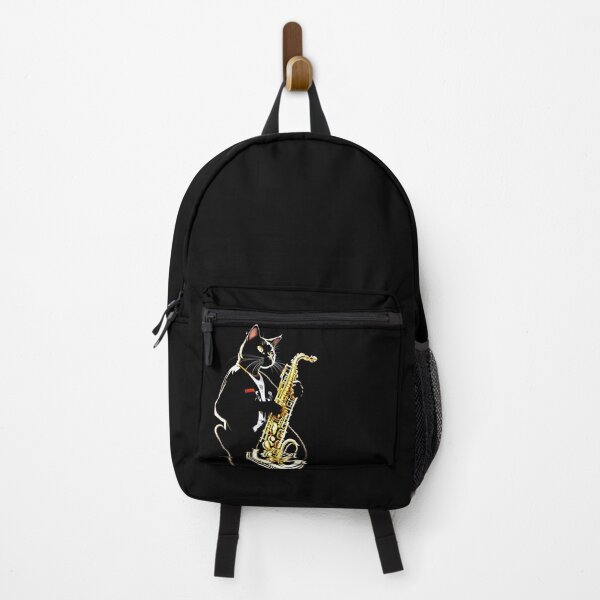 Item preview, Black Cat Playing Saxophone designed and sold by khachiche.