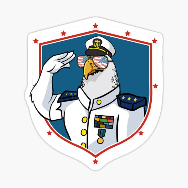 American Soldier Bald Eagle art Sticker