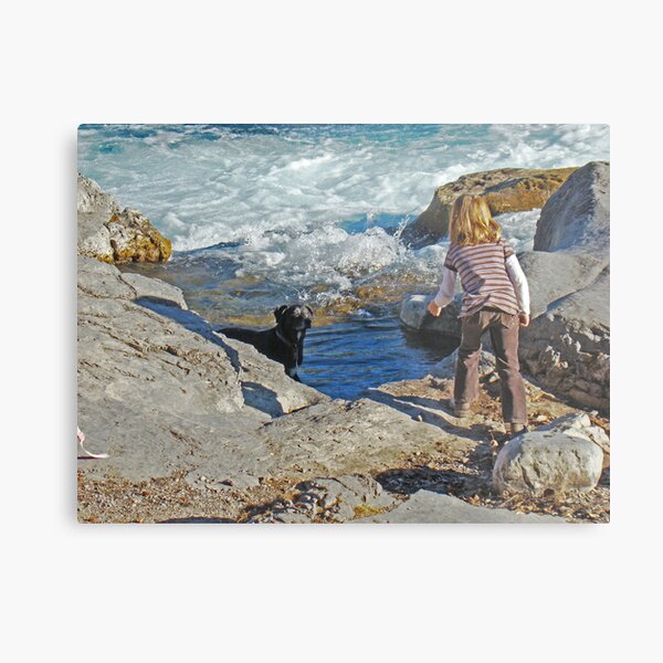 Rivers, Kids & Dogs Metal Print