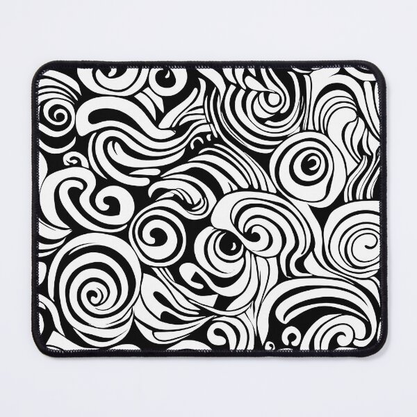 Item preview, Charming Circular Black and White Doodle Seamless Patterns - Playful and Versatile Designs designed and sold by cocomikozza.