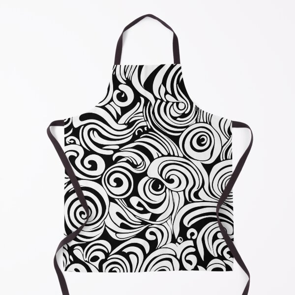 Item preview, Charming Circular Black and White Doodle Seamless Patterns - Playful and Versatile Designs designed and sold by cocomikozza.