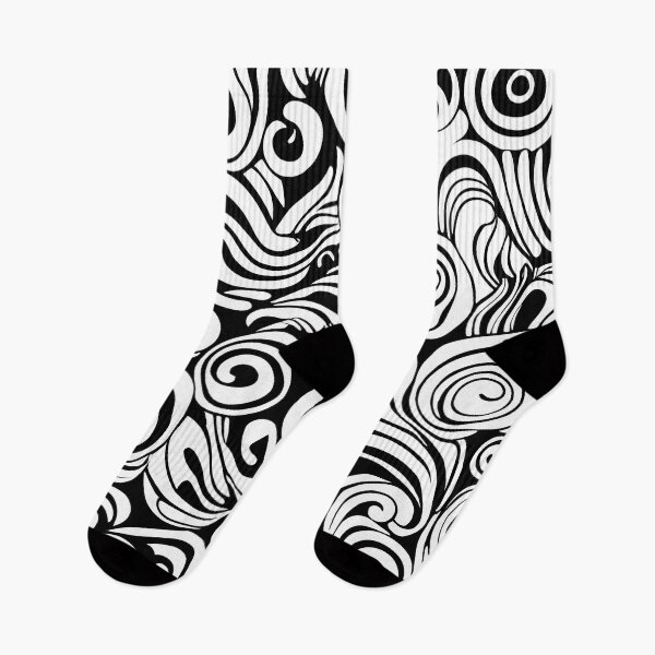 Item preview, Charming Circular Black and White Doodle Seamless Patterns - Playful and Versatile Designs designed and sold by cocomikozza.