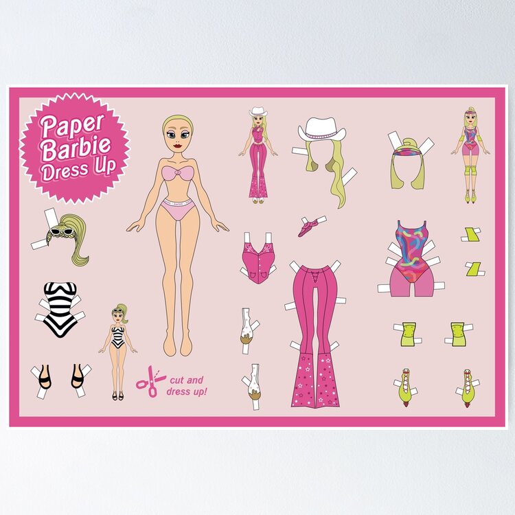 paper barbie dress up doll Mouse Pad for Sale by MoodleDoon Redbubble