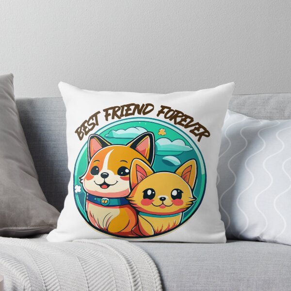 Item preview, Cute Kitty and Puppy Digital Art Sticker designed and sold by teespedia.