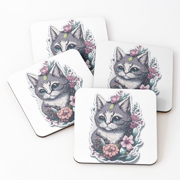 Item preview, Bonito estilo de pegatina de gatito Por Jonathan P. y AI designed and sold by JonathanP514.