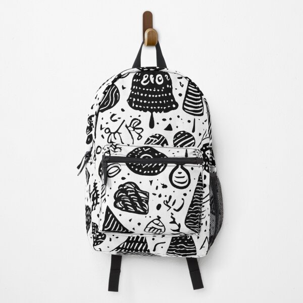Item preview, Playful Black Doodle Seamless Patterns - Random and Whimsical Designs designed and sold by cocomikozza.