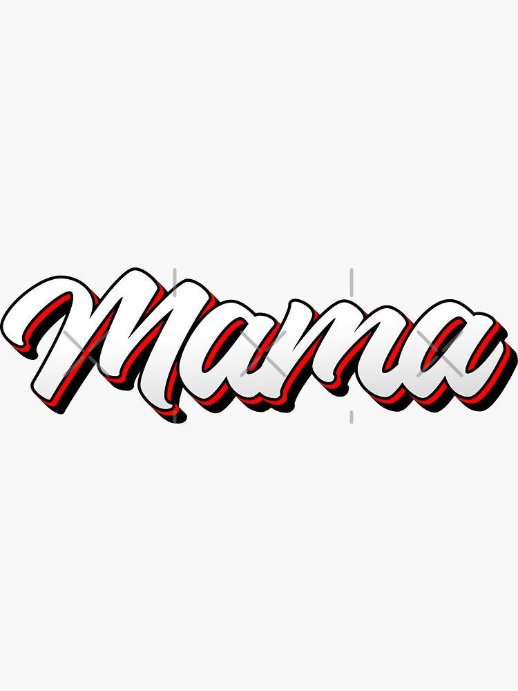 "Retro Mama Name Label" Sticker for Sale by NafilNafiz Redbubble