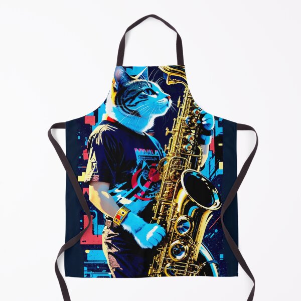 Item preview, Pop Cat Playing Saxophone designed and sold by khachiche.