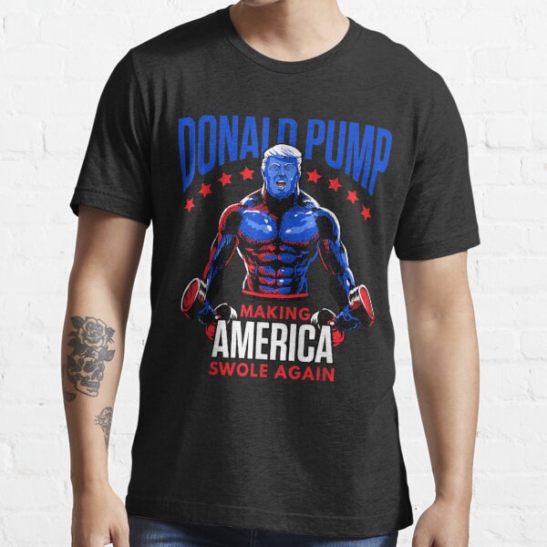 Donald Pump Funny USA Weight Lifting Political Men Gym Tank Top