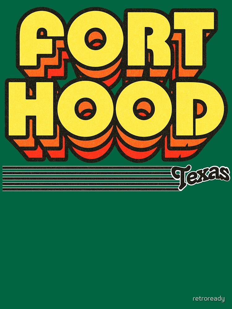 Fort Hood Texas Retro Stripes T Shirt For Sale By Retroready