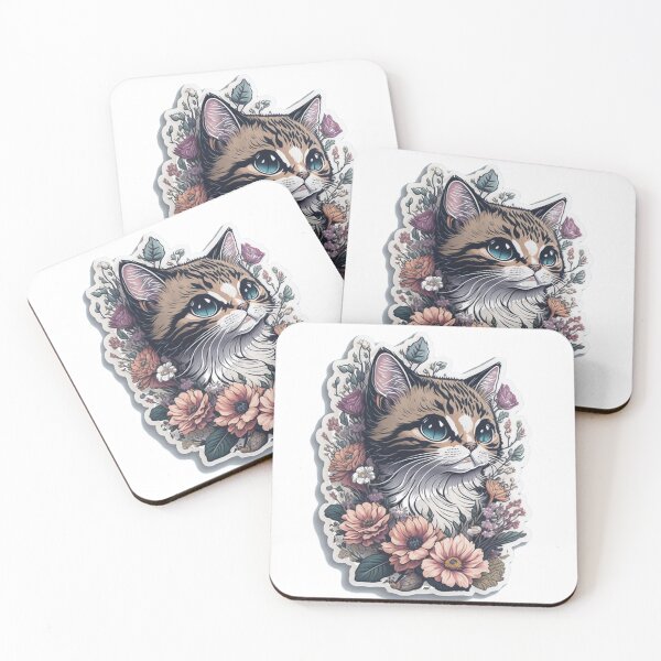 Item preview, Lindo adhesivo estilo gatito 2 Por Jonathan P. y AI designed and sold by JonathanP514.