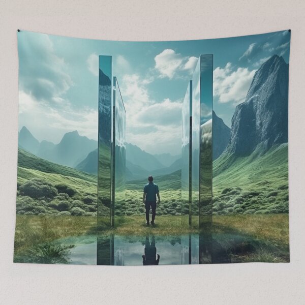 Item preview, Hiking to the Mountain designed and sold by AI-G-I-.
