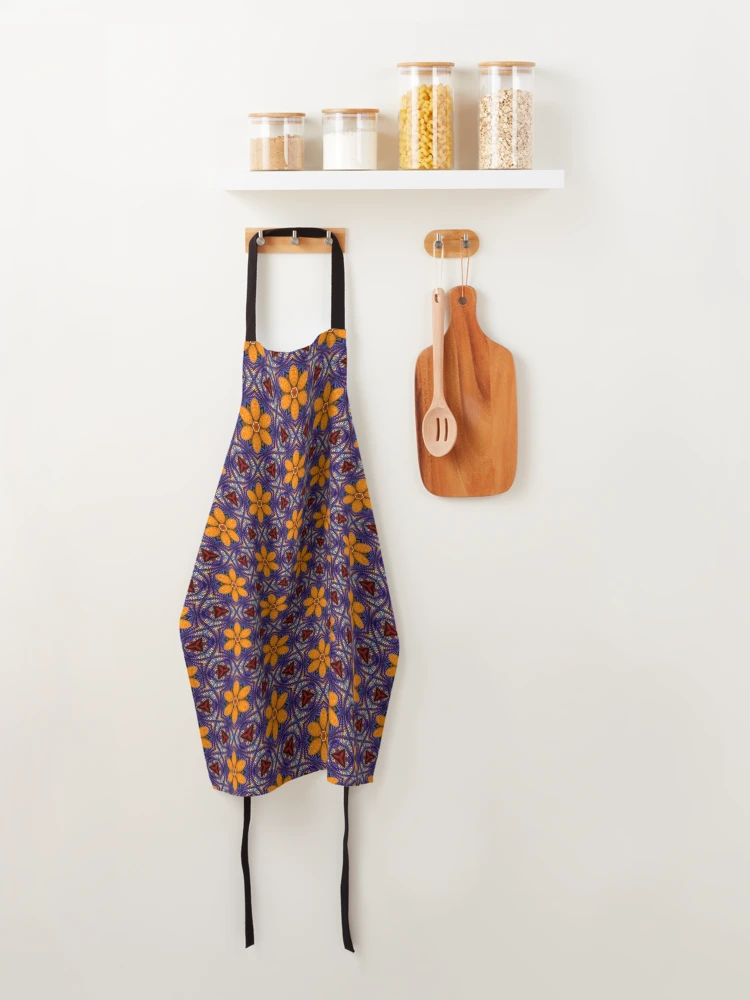Thumbnail 4 of 6, Apron, Glass Flower Pattern designed and sold by Patternflower.