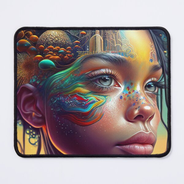 Item preview, Hyperrealism Psychedelic Face designed and sold by MaisonEdwarn.