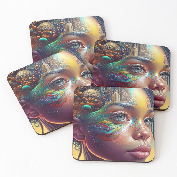 Item preview, Hyperrealism Psychedelic Face designed and sold by MaisonEdwarn.
