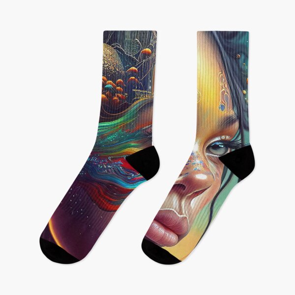 Item preview, Hyperrealism Psychedelic Face designed and sold by MaisonEdwarn.