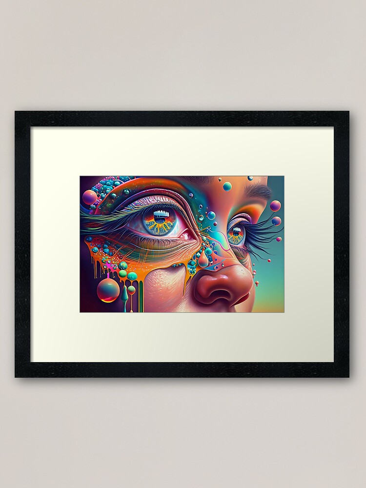 Psychedelic discount framed art