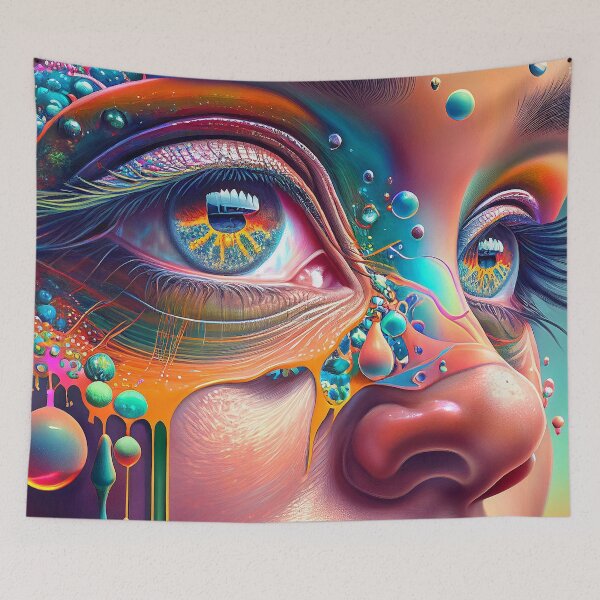 Item preview, Hyperrealism Psychedelic Face 2 designed and sold by MaisonEdwarn.
