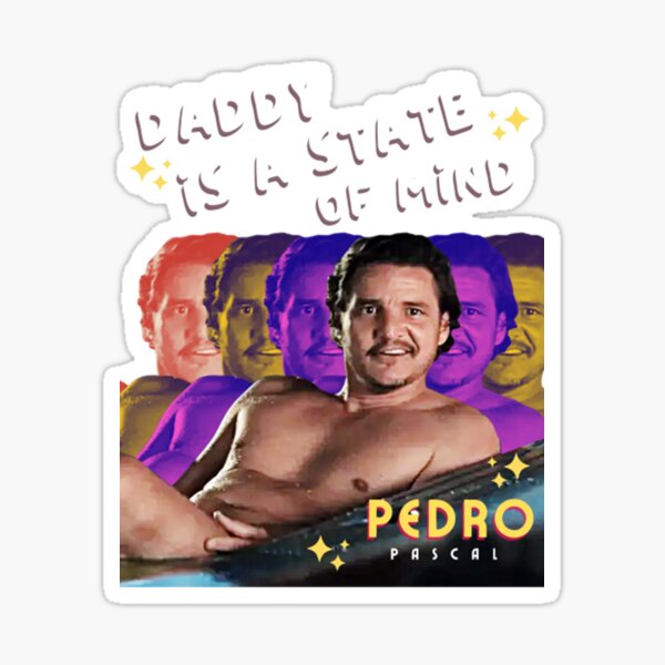 Daddy is a State of Mind / Pedro Pascal 3x3 inch Square Sticker – Drawings  By Nicole