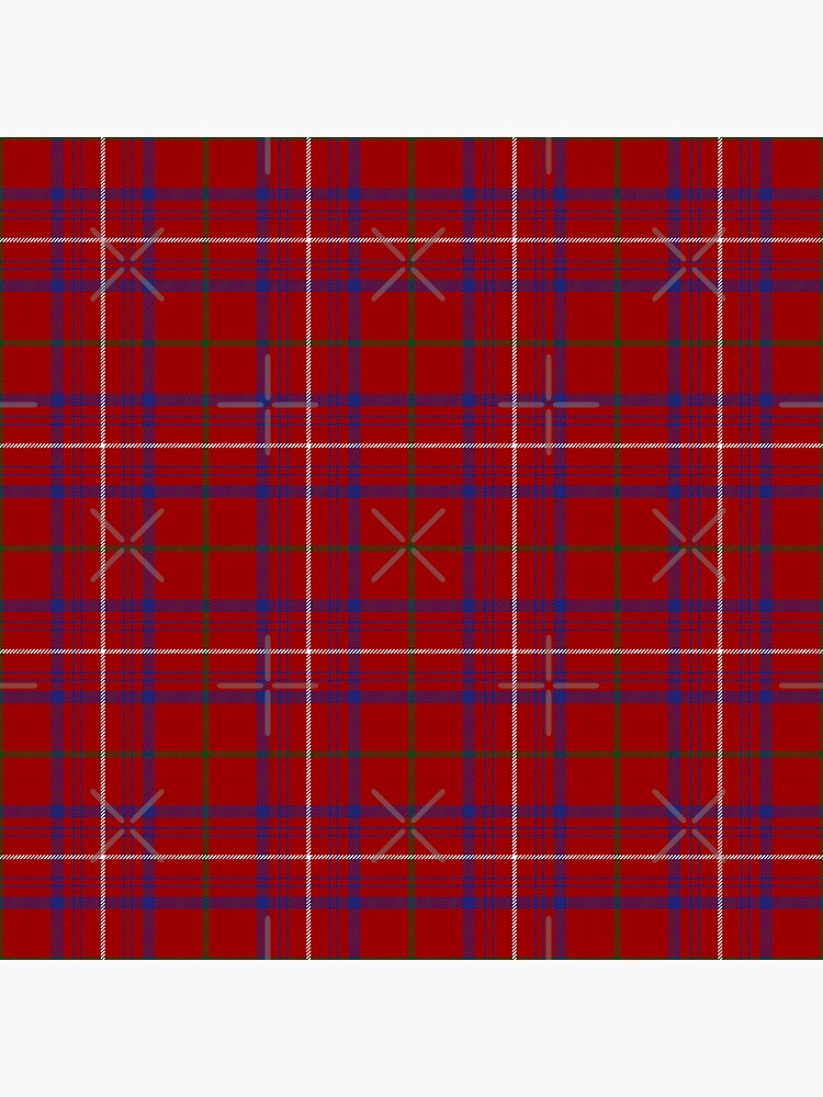 Sticker Red Tartan Plaid Pattern 