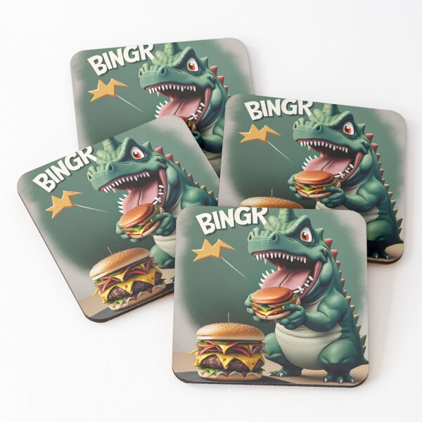 Item preview, Angry dino eat burgers designed and sold by Newrealis.