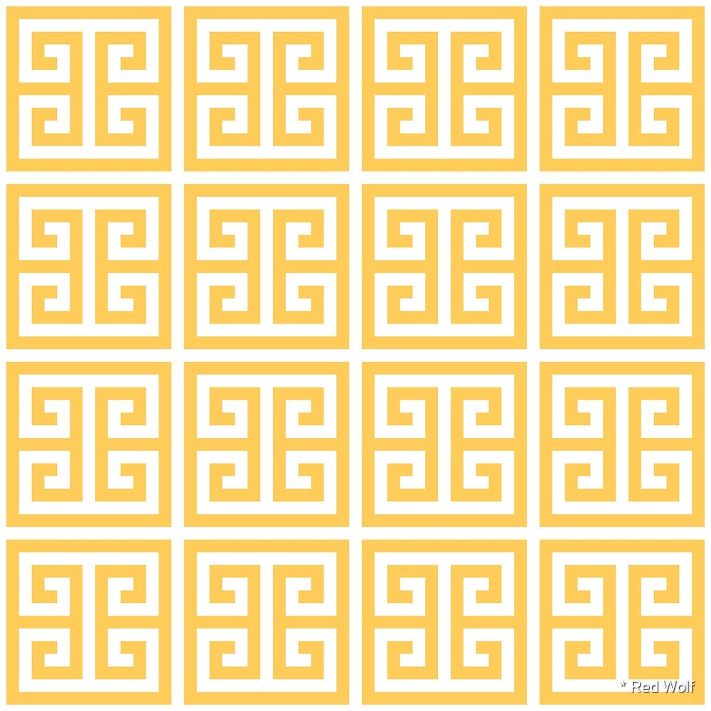 Geometric Pattern: Key Bridge: Yellow by * Red Wolf