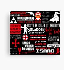 Videogame SPOILERS Canvas Print