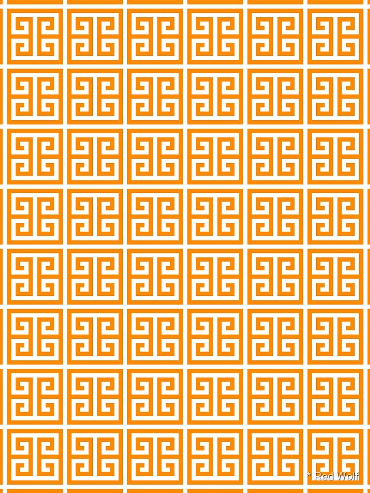 Thumbnail 3 of 3, Scarf, Geometric Pattern: Key Bridge: Orange designed and sold by redwolfoz.