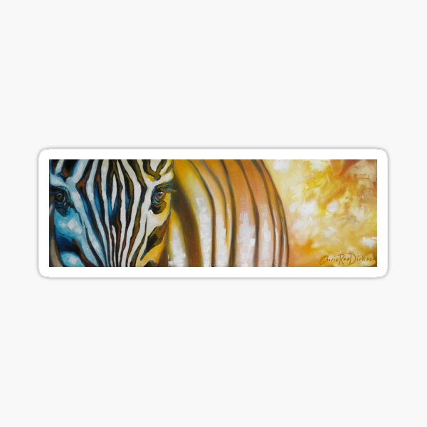 Zebra at Sunset Sticker