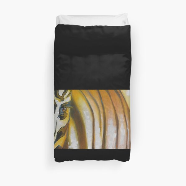 Zebra at Sunset Duvet Cover