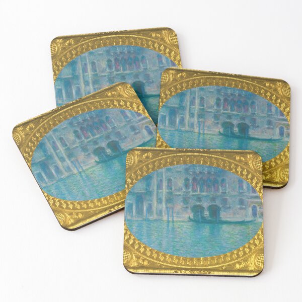 Item preview, MONET - Gold Framed Palazzo da Mula, Venice (1908) by Claude Monet landscape designed and sold by AndromedaWeb.