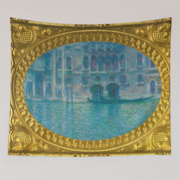 Item preview, MONET - Gold Framed Palazzo da Mula, Venice (1908) by Claude Monet landscape designed and sold by AndromedaWeb.