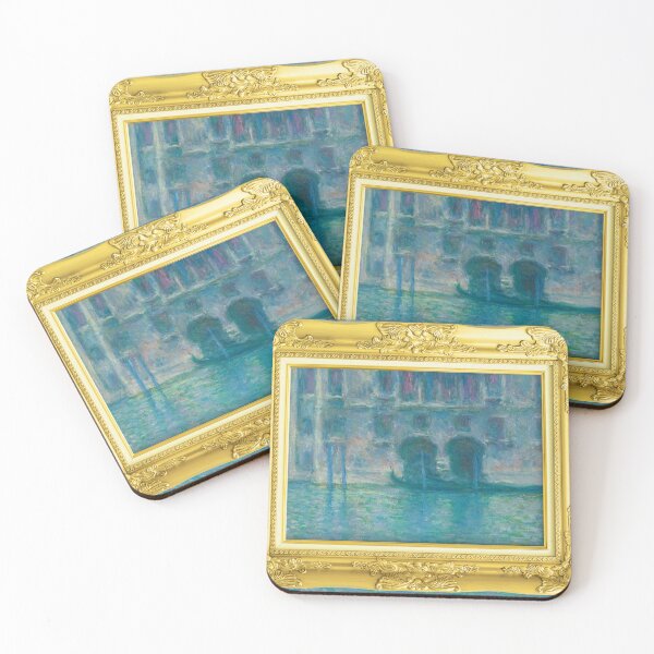 Item preview, MONET - Golden Framed Palazzo da Mula, Venice (1908) by Claude Monet landscape designed and sold by AndromedaWeb.